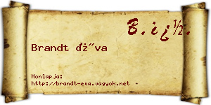 Brandt Éva névjegykártya