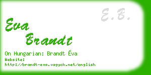 eva brandt business card